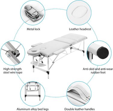 Крісло-масажер Mondeer Mobile, білий, 198x60x81 см