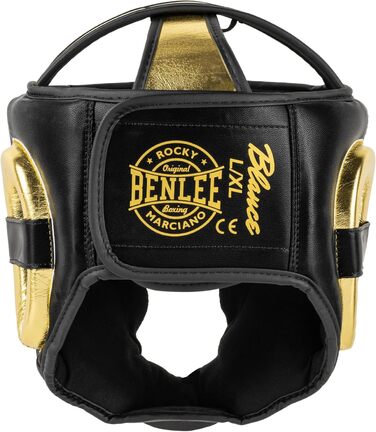 Захисний шолом BENLEE BLANCE з екошкіри, чорний/золотий, L-XL
