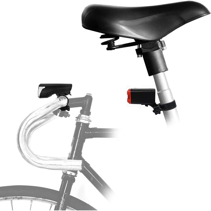 LED-велофара Nean з акумулятором, комплект освітлення StVZO, 50 LUX, 8 Candela