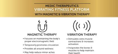 Вібраційна платформа Medic Therapeutics, чорна, для фітнесу та реабілітації