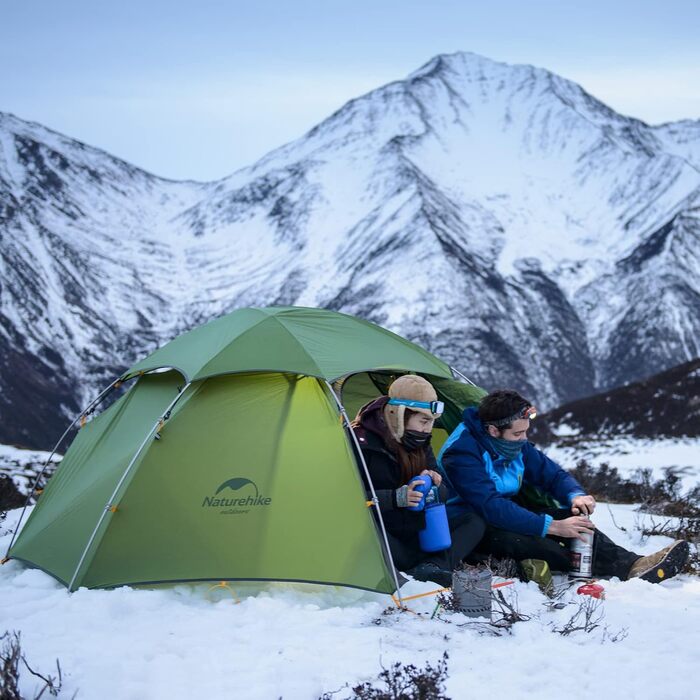 Намет Naturehike Cloud Peak: Ultraleicht 4-сезонний намет для кемпінгу на 2-3 особи, 20D, колір: Waldgrün