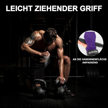 Лідши для важкої атлетики Zughilfen: шкіряні ремені для тренувань, бодібілдингу, пауерліфтингу та фітнесу (фіолетовий)