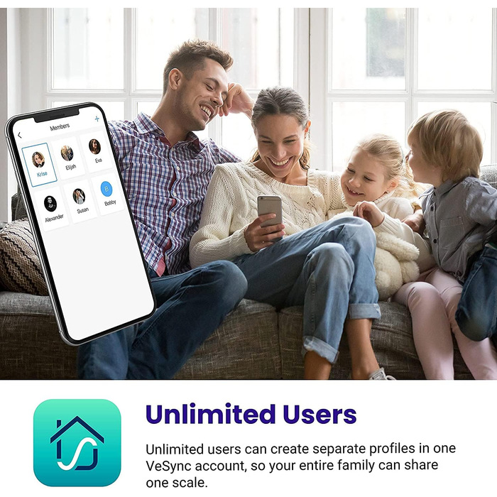Etekcity Bluetooth вага-аналізатор жиру, цифрова вага для тіла з розумним додатком, вимірює вагу, жир, ІМТ, м’язову масу, воду, білок, до 180 кг, батарейки, чорна