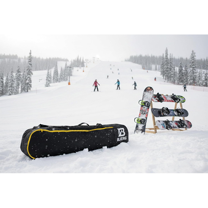 Чохол-рюкзак для сноуборда Bjerg Boardbag, до 150 см, чорно-жовтий, Made in Europe