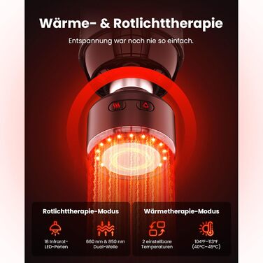 Масажер для тіла BOB AND BRAD T2 Ultra з підігрівом та терапією червоного світла. Професійний масажер глибоких тканин для спортсменів. Портативний масажер для відновлення м'язів. Подарунок для чоловіків та жінок.