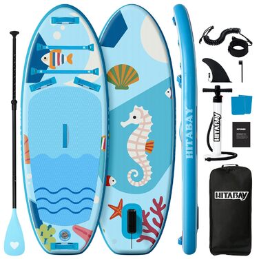 Надувне SUP-борд для дітей та підлітків. Комплект з аксесуарами. Макс. вага: 75/80/120 кг. Дизайн 