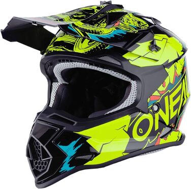 Шолом O'NEAL 2SRS Helm SLICK чорний/сірий L, неоновий жовтий