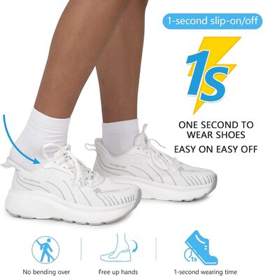 Чоловічі кросівки JACKSHIBO з широкою передньою частиною та підтримкою склепіння стопи. Підходять для бігу, ходьби, тенісу та занять спортом. Ортопедичне взуття для плоскостопості, без каблука, з товстою підошвою. Розмір 42.5 EU, білий колір.