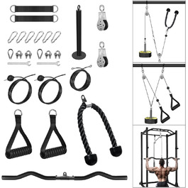 Кросовер для фітнесу LAT Pulldown, система блоків для тренажерного залу, кабельна машина для підтягувань, біцепс-керл, тросовий тренажер