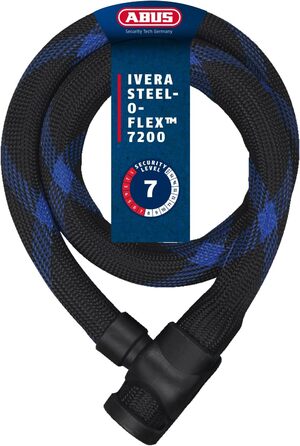Замок тросовий ABUS Ivera Steel-O-Flex 7200, сталевий броньований трос, рівень безпеки 7