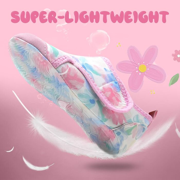 Дитячі шльопанці WateLves для плавання та відпочинку на пляжі (32/33 EU, Рожево-блакитний)