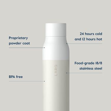 Термобутилка LARQ Twist Top 500 мл, ізольована нержавіюча сталь, BPA-free, для води, для подорожей, офісу, спорту, Seaside Mint