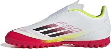 Дитячі футбольні бутси adidas F50 Club Hook and Loop для штучного поля, 32 EU, білий/чорний/жовтий