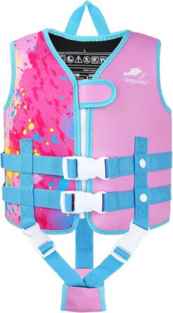 Дитяча жилет-плавучка для купання Gogokids Neopren, рожевий, S (13-30 кг)