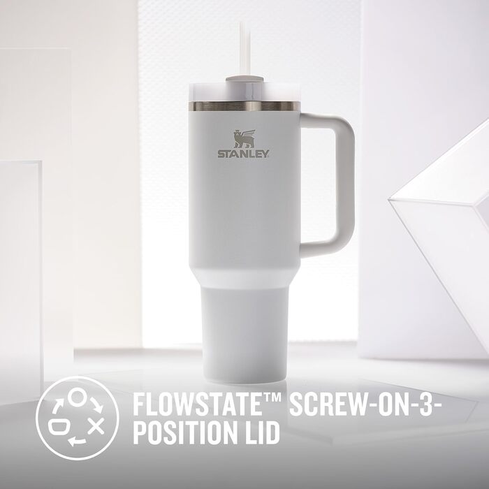 Термокружка Stanley Quencher H2.0 Flowstate 1.2 л з трубочкою, нержавіюча сталь, термос-пляшка, зберігає холод до 48 годин, без BPA, підходить для миття в посудомийній машині