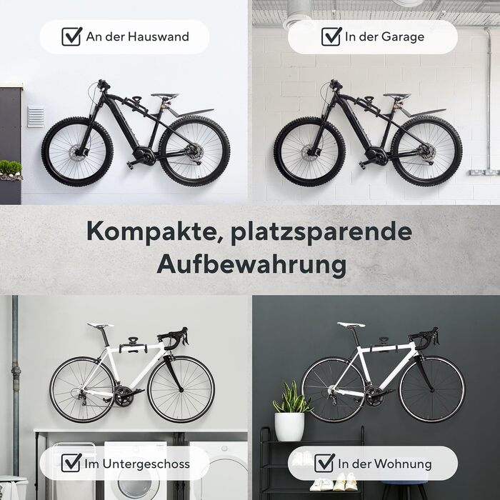 Настінна підставка для велосипеда Optio Cycle | Складана, металева, для гаража