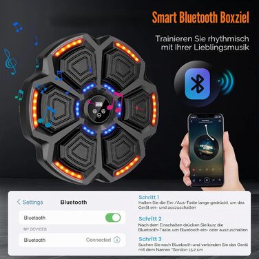 Музичний боксерський тренажер для дорослих з Bluetooth, 9 режимів, рукавички в комплекті