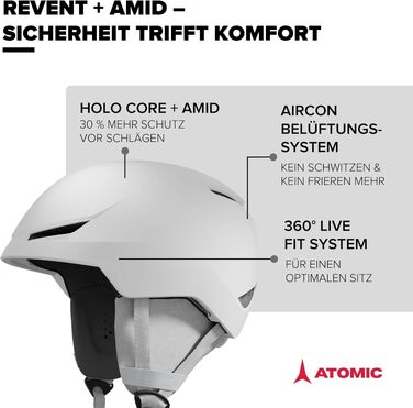Гірськолижний шолом Atomic REVENT LITE, білий (White Heather), розмір 51-55
