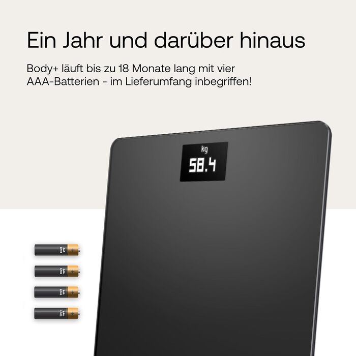 Розумні ваги Withings Body з Wi-Fi, BMI, синхронізація з додатком, чорні