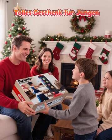 Інтерактивний боксерський мішок для дітей з музикою та світлом, стоячий, надувний, з рукавичками, для хлопчиків 6-12 років, червоний, L