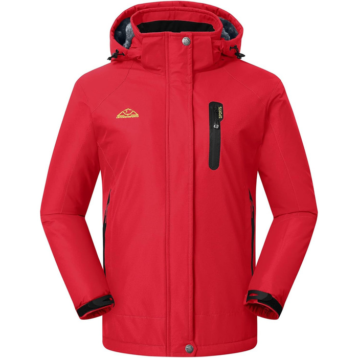 Жіноча зимова куртка YSENTO, водонепроникна, софтшел, тепла, вітрозахисна, для катання на сноуборді та активного відпочинку (червона, L)