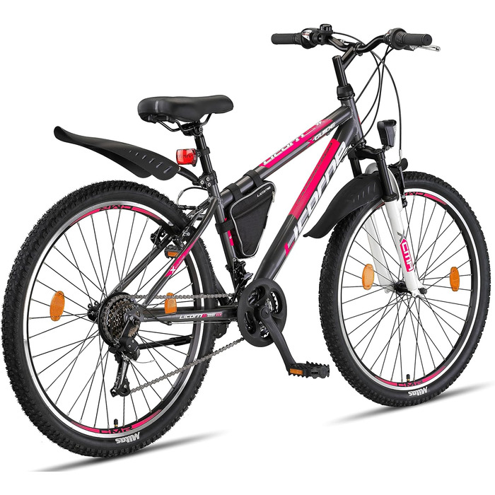 Гірський велосипед Licorne Bike Guide Premium 26 дюймів, 21 швидкість, для дівчат, хлопців, чоловіків і жінок