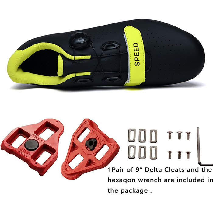 Велосипедні черевики для чоловіків та жінок, MTB, шосейні, крос-кантрі, тренувальні, спортивні, дихаючі, туристичні, для спін-байка, зеленого кольору (39 EU, чорний, зелений)