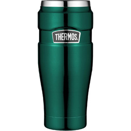 Термокружка THERMOS Stainless King 470 мл, зелена, для кави і чаю, нержавіюча сталь, ізоляційна, герметична, зберігає тепло 7 годин, холод 18 годин, BPA Free, підходить для посудомийної машини