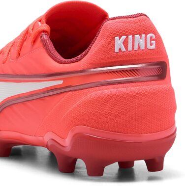 Дитячі футбольні бутси PUMA King Match FG/AG Jr - сяючий червоний/білий/червоний, 28 EU