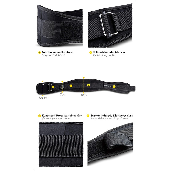Пояс для важкої атлетики FITGRIFF V2 Full Black L — універсальний пояс для бодібілдингу, кросфіту та силових тренувань для чоловіків і жінок