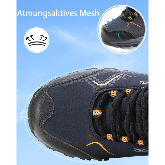 Туфлі для хайкінгу (піших прогулянок) чоловічі та жіночі, водонепроникні, легкі, трекінгові, для туризму, пішохідні, дихаючі, 38-46 EU (41 EU, Синій)