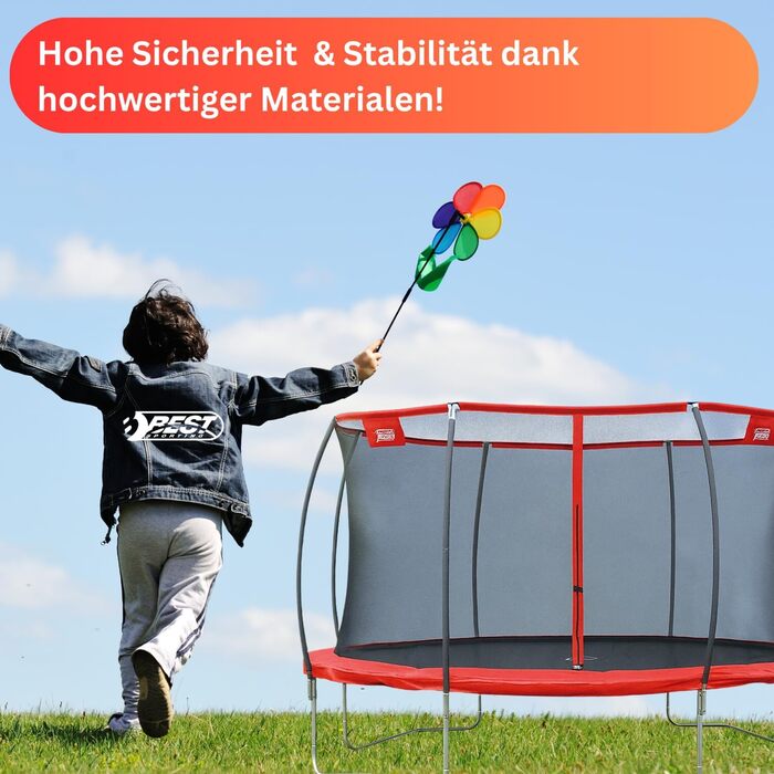 Батут спортивний Superstar 2.0 I Трамплін для саду I Якісний та великий з сіткою безпеки I Ø 366 см I Макс. вага користувача 150 кг I Для дітей