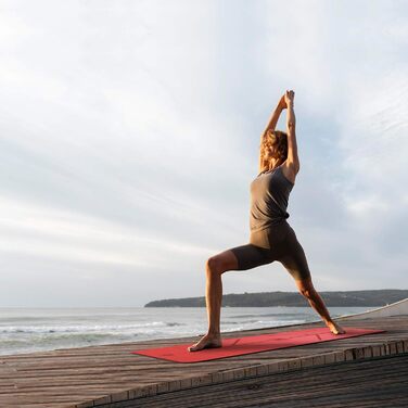 Йога-мат Yoga World Alignment, нековзкий TPE, екологічний, 183×66 см, для пілатесу та домашніх тренувань