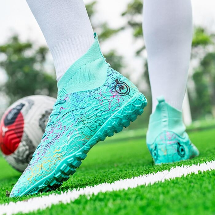 Дитячі футбольні бутси KUUK для штучного газону та залу (AG, FG, TF) – для хлопчиків та дівчаток, розмір 37 EU, K028, зелені