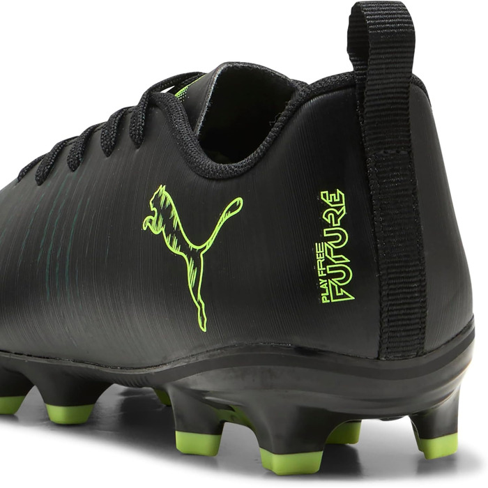 Дитячі футбольні бутси PUMA Future 8 Play FG/AG для дітей, біло-чорно-червоні (38.5 EU), Puma Black Fizzy Light Green Terrain