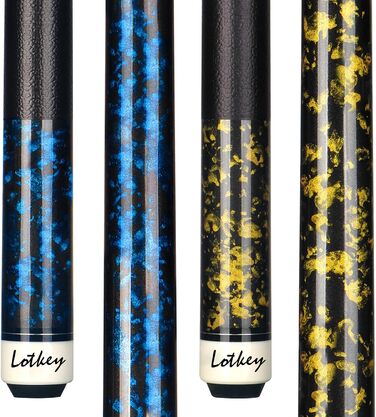 Більярдний кий LOTKEY 58'' (21 oz) з крейдою (2 шт.) - міцний кий з цілісного дерева для професійних гравців