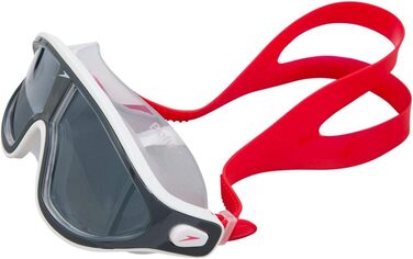 Унісекс маска для плавання Speedo Biofuse Rift, розмір універсальний, колір лавовий червоний/сірий/димчастий