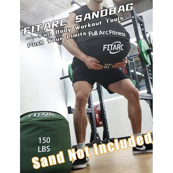Мішок для тренувань Fitarc Sandsack - 150LB (зелений) - для крос-тренінгу та силових вправ