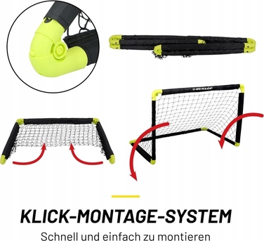 Переносні складані футбольні ворота Dunlop, 90x61x59 см