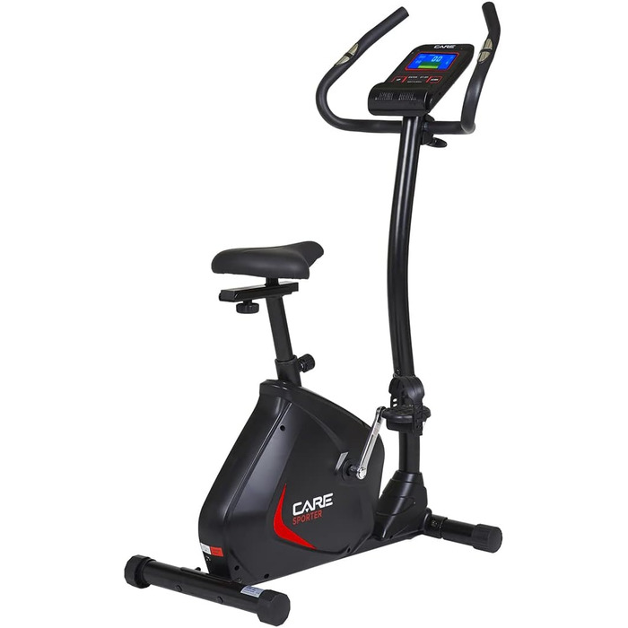 Електровелотренажер CARE FITNESS SPORTER з 21 програмою тренувань, LCD-дисплеєм та датчиками пульсу