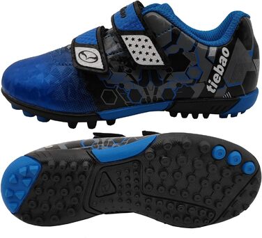 Дитячі футбольні бутси для гри на твердих ґрунтових покриттях, Outdoor, розмір 25-37, зелені та сині