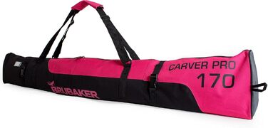 Набір BRUBAKER Carver PRO Limited: чохол для лиж 170/190 см і сумка для черевиків, палиць, шолома, рожево-чорний