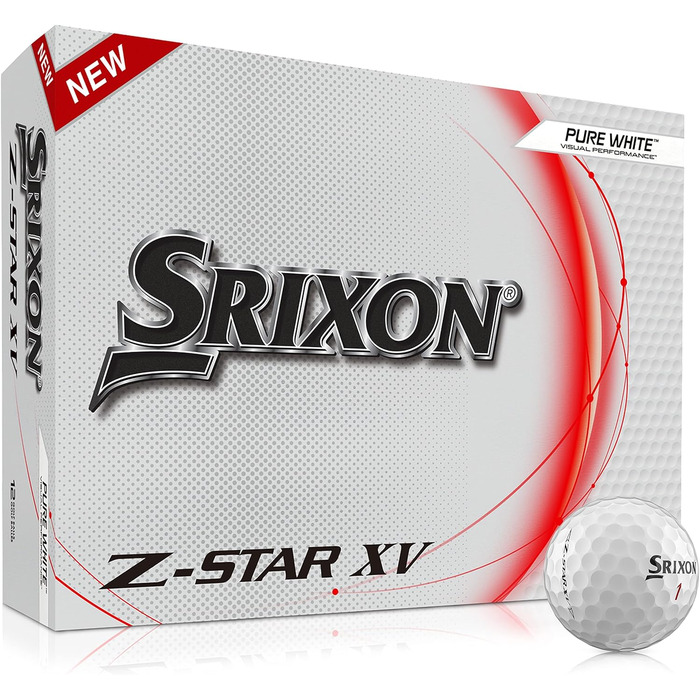 Гольф-м'ячі Srixon Z-Star XV 8, преміум, 12 шт., тур рівень, для дорослих, Pure White