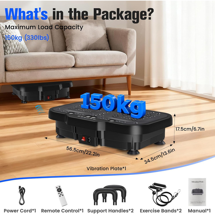 Платформа для вібраційного масажу та тренувань, 180 швидкостей, Power Shaping, до 150 кг