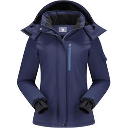 Жіноча куртка Camel Crown для сноуборду та лижного спорту, водонепроникна, тепла, з капюшоном, синього кольору, розмір M