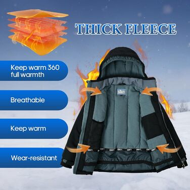 Дитячий зимовий комбінезон SNOWER для хлопчика з капюшоном, теплий гірськолижний костюм, кольоровий зелений (10-12 років, темно-зелений)