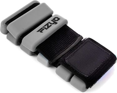 Регульовані вантажі на зап'ястя Fizyo – комплект з 2 шт. Міцні та портативні вантажі для зап'ястя та щиколоток для йоги, танців, балету, пілатесу, кардіо, аеробіки, ходьби (Сірий, 2x225г)