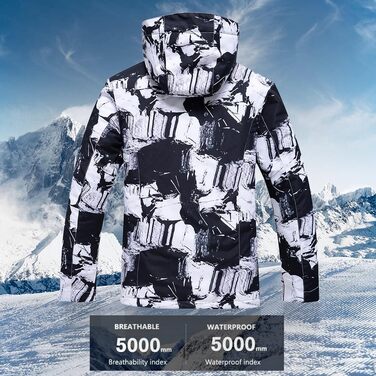 RIUIYEE Комплект чоловічий: куртка та штани для катання на лижах та сноуборді, тепла, з підігрівом, для зимових видів спорту, XXL