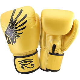 Боксерські рукавички Fairtex Falcon Gold BGV1 для муай-тай, розміри 8-16 унцій, 510 г, золоті