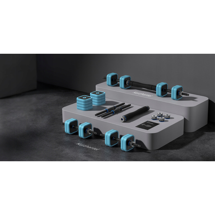 Набір розбіреміх гантелей 3 в 1 (10 кг) з грифом для тренувань вдома та в залі